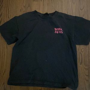 Dark seas division octopus and ship youth large vibrant blue, pink, and green